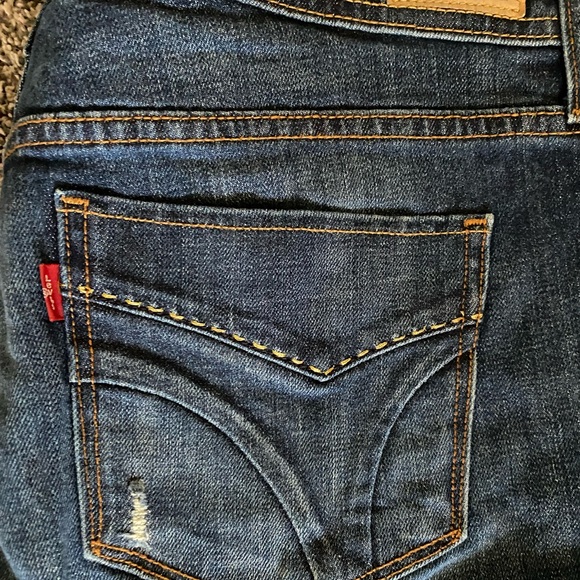 Levis Straight Leg Jeans Size 10 M Style 505 Stretch Blue Denim Factory Scored - Picture 2 of 7
